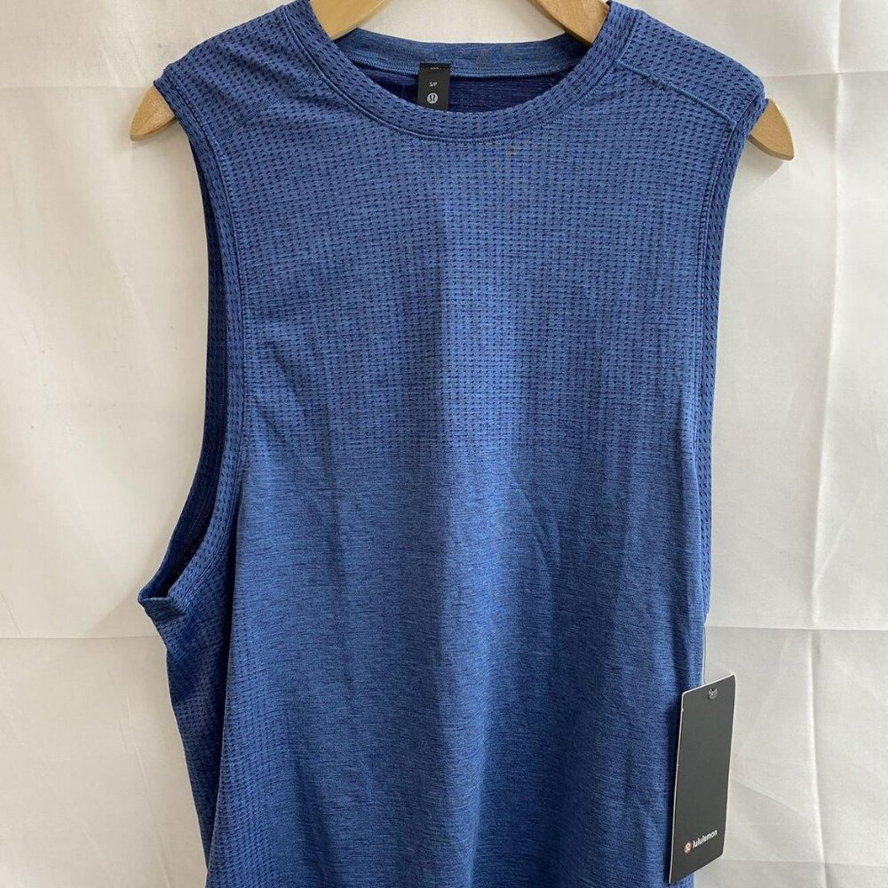 Lululemon Metal Vent Tech Sleeveless Shirt S New Night Seas Blue